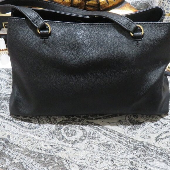 BOGO Tommy Hilfiger TH Logo Pebbled Leather Satchel built in wallet - Picture 2 of 16